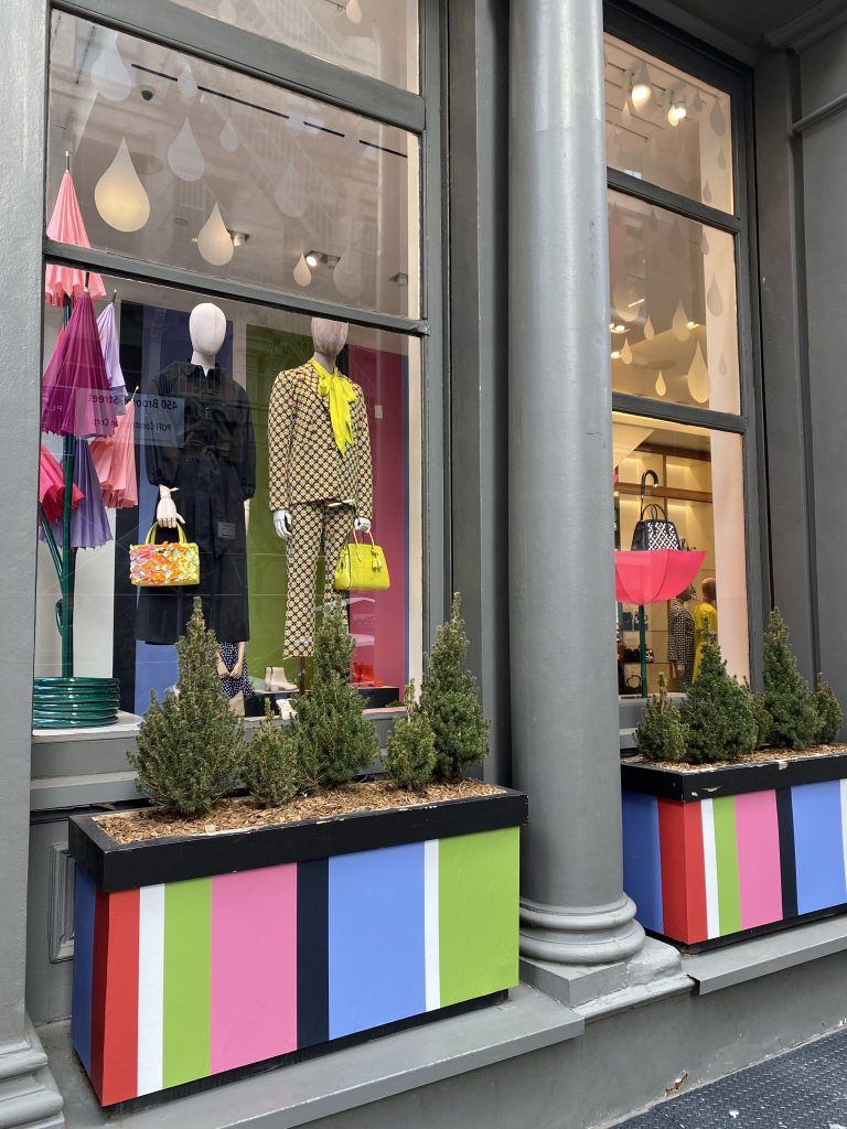 For the Kate Spade spring windows, we didn't only fabricate the 3D elements, but we also printed the vinyl for both the exterior plant boxes, windows and in-store installation. We offer a wide range of different printing techniques as well as a huge array of materials. We also offer an extensive range of eco-friendly and sustainable alternatives.